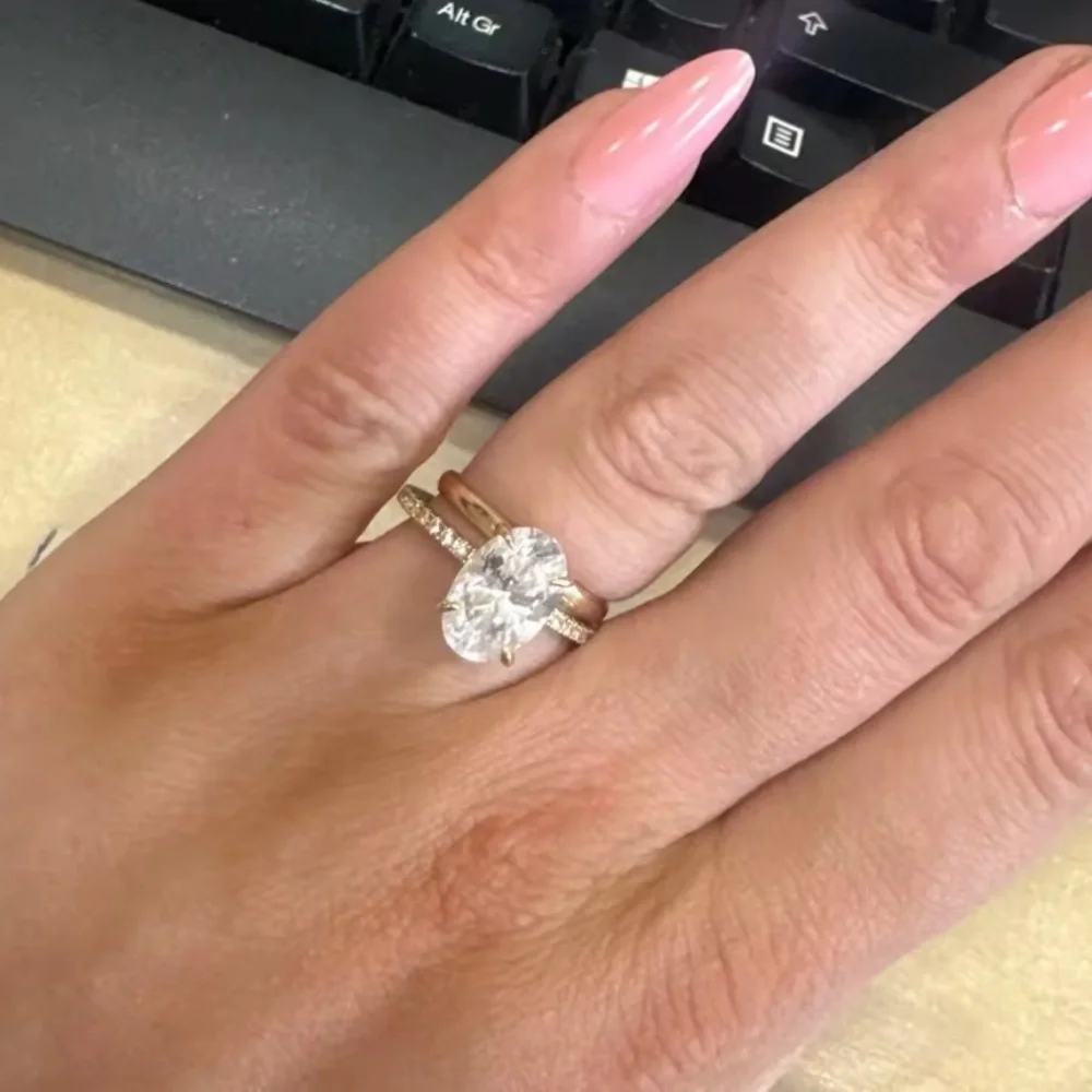 3ct Oval Cut Ring - Picture 3 of 16